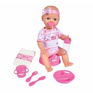 New Born Baby Doll 43cm with Pink Accessories